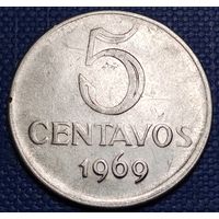 Бразилия 5 сентаво 1969 г.