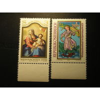 Австрия 1978, Рождество, живопись х 2