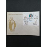 Польша 1987 КПД с блоком Mi.103 и маркой "III визит Папы Римского Иоанна Павла II в Польшу" (спецгашение) Mi.3101 каталог 1.20 евро