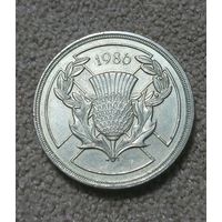 Великобритания 2 фунта 1986 Елизавета II aUNC