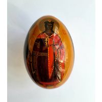 Яйцо пасхальное, лаковая миниатюра "Борис и Глеб".