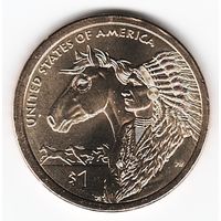 1 доллар США 2012 год Сакагавея Торговые пути 17 века двор Р _состояние aUNC/UNC