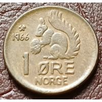 Норвегия 1 эре, 1966    ( 2-1-7 )