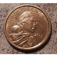 1 доллар 2001 D США Парящий орёл Сакагавея
