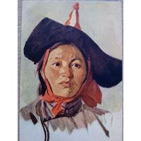 1955. Ефанов. Молодая монголка в шапке