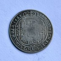 Монета СЕРЕБРО Польша ОРТ 18 грошей 1658 год ЯН КАЗИМИР РЕДКИЙ