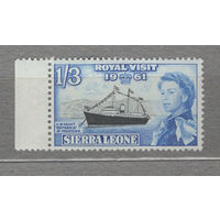 Сьерра Леоне 1961** Яхта Ее Величества Королевы Елизаветы II "Britannia" - последнее судно британского монарха, Королевский визит