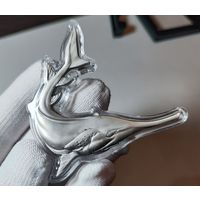 Фиджи, 1 доллар 2023 г, KM#1136 (Ag999, памятная - вымерший китайский веслонос, в рамке), Antique Finish