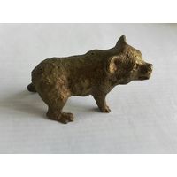 СТАРИННАЯ БРОНЗОВАЯ СТАТУЭТКА " МЕДВЕЖОНОК "