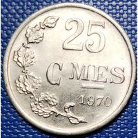 Люксембург 25 сантимов 1970 г.