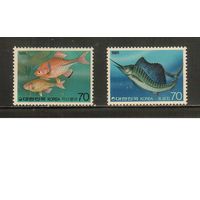 Южная Корея-1985(Мих.1408-1409) , **  , Морская  Фауна ,Рыбы, (полная серия)