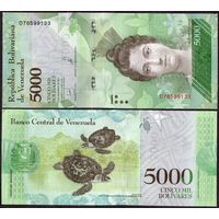 Венесуэла 5000 боливаров образца 2017 года UNC p97c