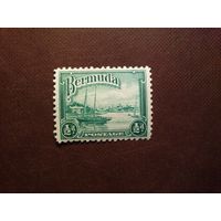 Британские Бермудские острова 1936 г.Гавань Гамильтона и парусная лодка "Песнь ветра"./33а/