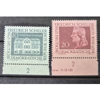 Германия, ГДР 1959 г. Mi.733-734 MNH** полная серия