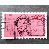 Марка Германия 1972 год Генрих Гейне