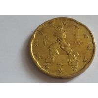 Италия 2002 20 евроцентов