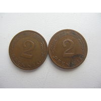 ФРГ  2 пфеннига   1973  J  . D