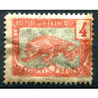 Французское Конго - 1901/07г. - пантера, 4 с - 1 марка - MH [Mi 32]. #4-W1-123-A-1