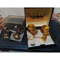 Запонки, два комплекта, цена за всё