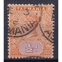 28.Aust. Великобритания. Австралийские штаты. Тасмания. Виктория. Стандарт. 1892/99 г. 1/2d. Mi.#51.