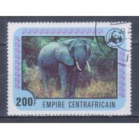 [2298] ЦАР 1978. Фауна.Африканский слон. Гашеная марка.