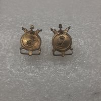 Эмблемы строительные войска ВС СССР обр. 1958 г., биметалл, магнитные, новые!