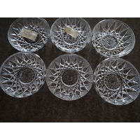 Розетка для варенья хрустальная, винтаж СССР, диаметр 11,5 см, высота 3 см