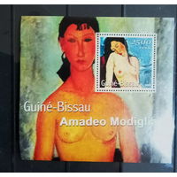 ГВИНЕЯ БИСАУ 2001 ИСКУССТВО КАРТИНЫ НЮ MNH