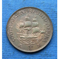 Южная Африка Британский доминион 1 пенни 1941 Георг VI