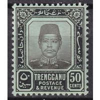 278.BrK. Великобритания. Колонии. Британская Малайя. Тренгану. Султан Зайн аль-Абидин. 1910 г. Стандарт. 50c. Mi.#15.