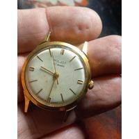 Часы Полет POLJOT СССР 23 камня позолоченные Au20 на ходу с дарственной надписью писателю З.М.Санникову 1970 г. отличное пополнение коллекции разумный торг