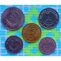 Никарагуа набор монет 10, 25, 50 сентаво, 1 и 5 кордоб. UNC. Предложи свою цену или обмен!