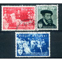 Бельгия - 1955г. - выставка Карл V и его время - 3 марки - полная серия, гашёные [Mi 1013-1015]. #2-Be-50-B-1