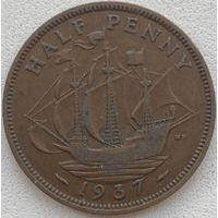 Великобритания 1/2 пенни 1937 г.