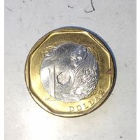 1 доллар 2016 года Сингапур. Республика Сингапур. Красивая монета! Единственная на аукционе!