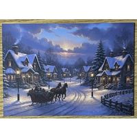 Открытка новогодняя чистая 10х15 см.