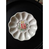 Пасхальная тарелка блюдо на Пасху винтаж фарфор ручная разрисовка