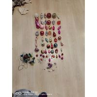 Елочные игрушки СССР плюс гирлянда снежинка  самая привлекательная цена трёхдневный аукцион
