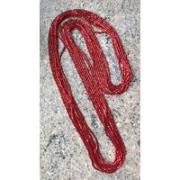 Нитка с сатиновым бисером