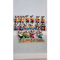 Полная коллекция ПЛЮС 4 ВАРИАНТНЫЕ ФИГУРКИ киндер сюрприз Панды Panda Party, 1994 г.