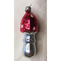 Елочная игрушка "Гриб, мухомор", СССР