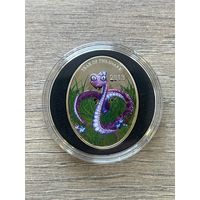 Монета Ниуэ номиналом 1 доллар 2013 года выпуска из серии Китайский гороскоп  Год Змеи