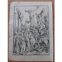 Гравюра Распятие Христово большой формат, для интерьера.
