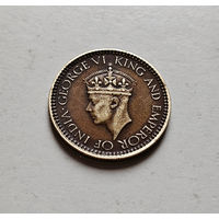 25 центов 1943г.,  Георг VI, Цейлон, лот ин-1,3