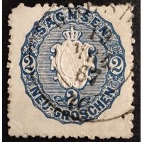 Старые немецкие земли. Саксония. 1863г. Mi18. Аукцион с рубля без минимальной цены.