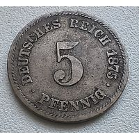 Германия 5 пфеннигов, 1875 G  2-1-15