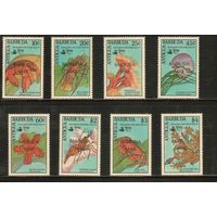 Барбуда-1990(Мих.,1200-1207) , **  , Морская  Фауна,Раки, Крабы (полная серия)