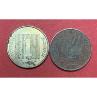 Израиль, 1 агорот, 2шт. разных лет