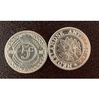 Антильские острова 5 центов 2016 Unc Нидерландские Антиллы