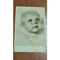 Открытка Сокрайшефсовет 1920-е Детская серия Головка мальчика НЭП Меццо-тинто СССР чистая